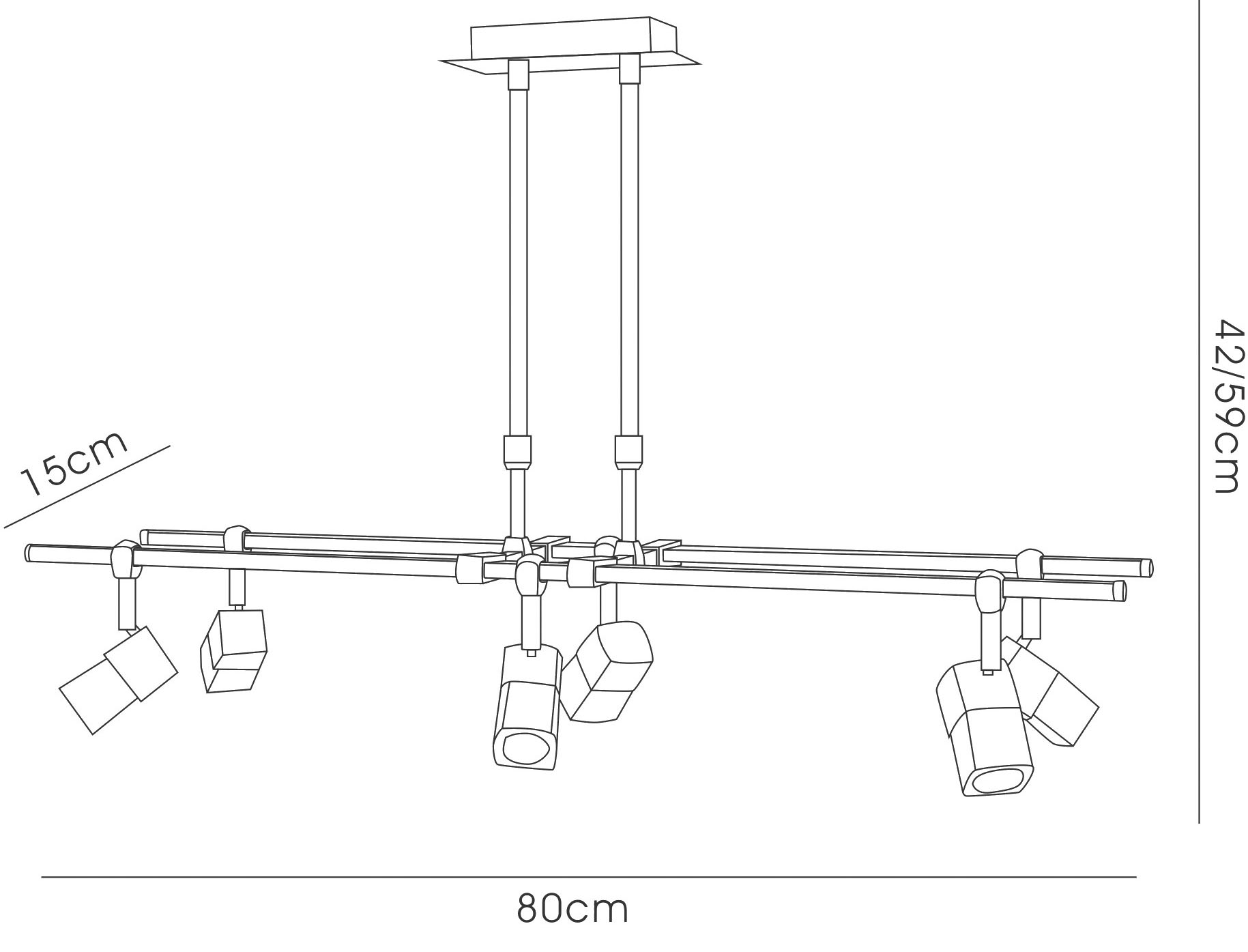 Ticino Ceiling Lights Diyas Linear Fittings